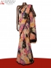 Abstract Floral Exclusive Pure Crepe Silk Saree